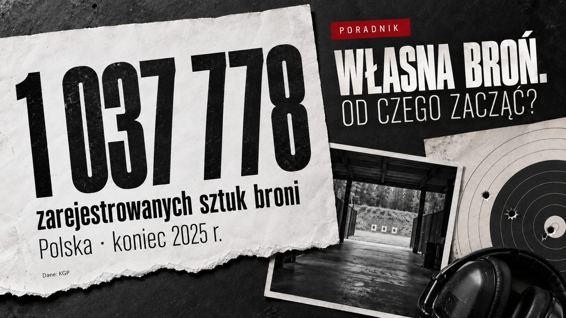 1 037 778 zarejestrowanych sztuk broni w Polsce na koniec 2025 roku. Poradnik: własna broń, od czego zacząć.