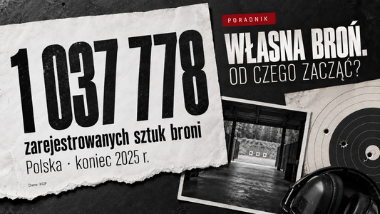 1 037 778 zarejestrowanych sztuk broni w Polsce na koniec 2025 roku. Poradnik: własna broń, od czego zacząć.